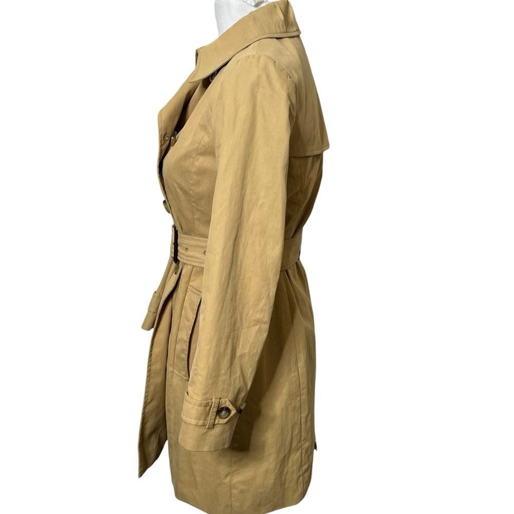 J.Crew Icon Trench Coat Size 0P Khaki Tan Double Breasted Classic Petite - Picture 5 of 10